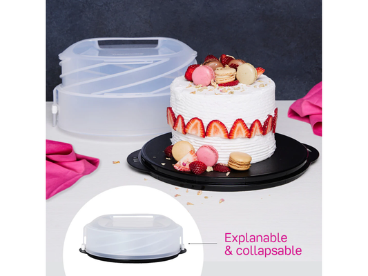Tupperware Expandable Cake Taker & bonus Spinning tray