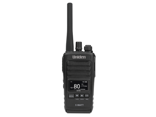 UNIDEN UH755 5 Watt UHF CB Splashproof Handheld Radio - G&C Communications